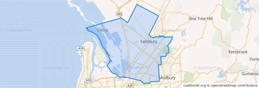 Mapa de ubicacion de City of Salisbury.