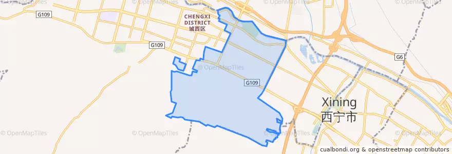 Mapa de ubicacion de 虎台街道.