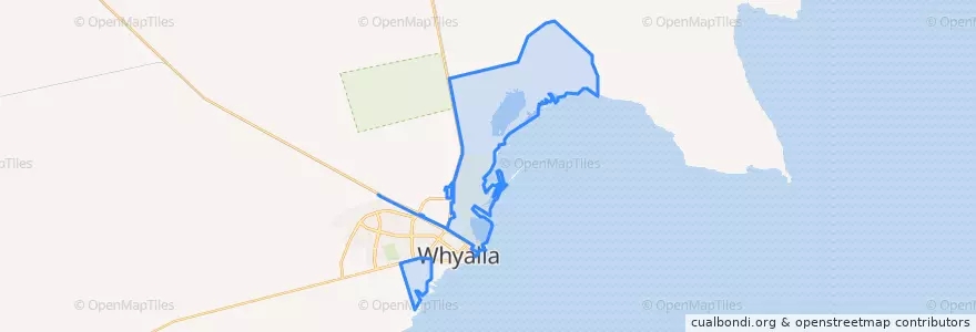 Mapa de ubicacion de Unincorporated Area Whyalla.