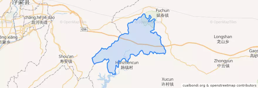Mapa de ubicacion de 镇头镇.