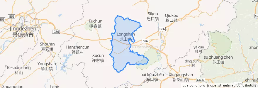 Mapa de ubicacion de 中云镇.