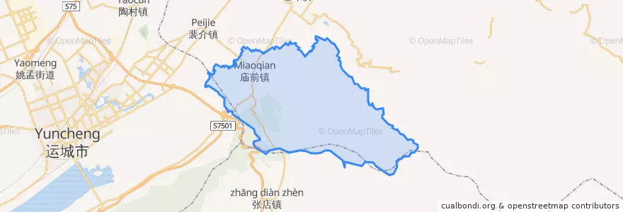 Mapa de ubicacion de 庙前镇.