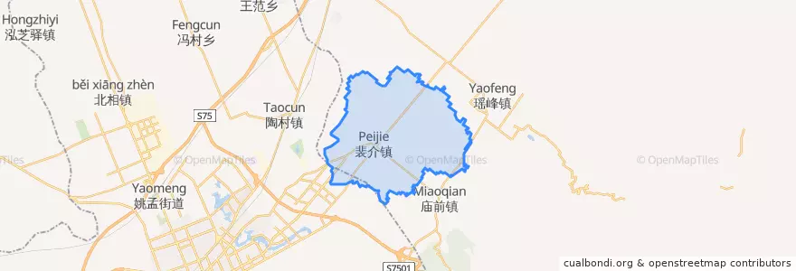 Mapa de ubicacion de Peijie.