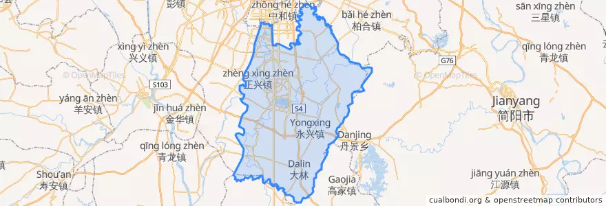 Mapa de ubicacion de 天府新区成都直管区.