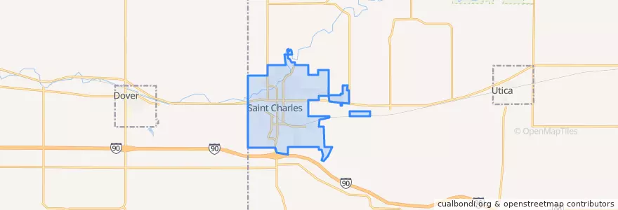 Mapa de ubicacion de St. Charles.