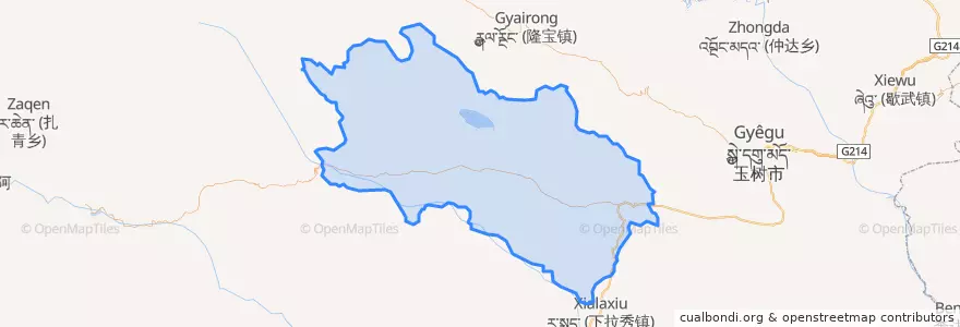 Mapa de ubicacion de 上拉秀乡.