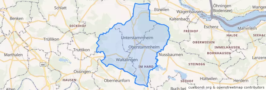Mapa de ubicacion de Stammheim.