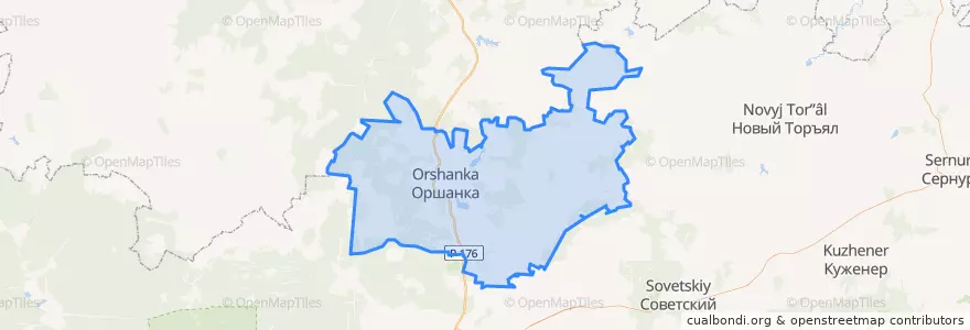 Mapa de ubicacion de Оршанский район.