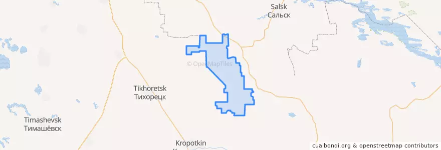 Mapa de ubicacion de Белоглинский район.