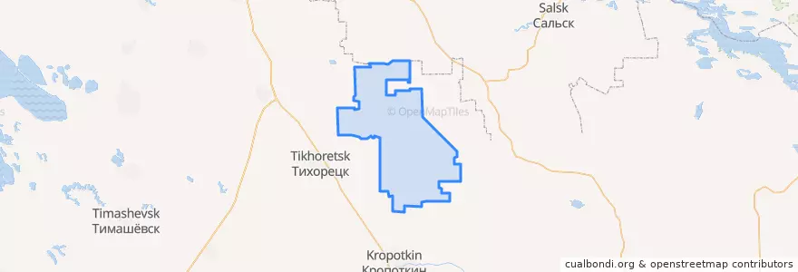 Mapa de ubicacion de Новопокровский район.