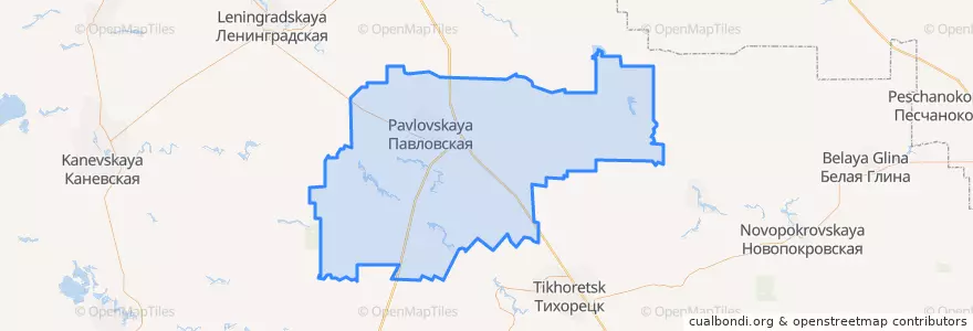 Mapa de ubicacion de Павловский район.