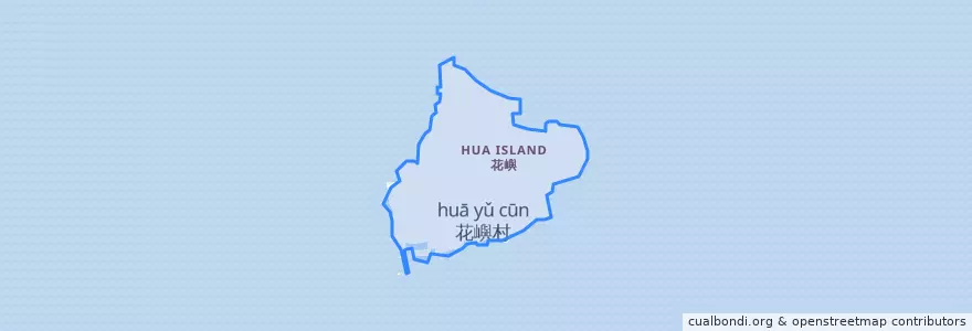 Mapa de ubicacion de Hua Island.