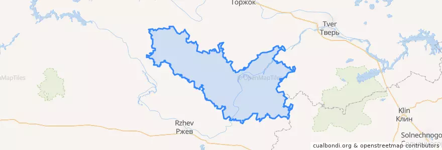 Mapa de ubicacion de Старицкий район.