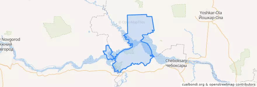 Mapa de ubicacion de Горномарийский район.