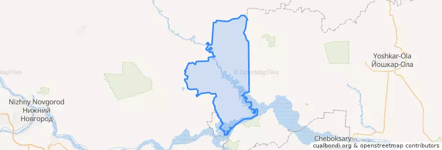 Mapa de ubicacion de Юринский район.