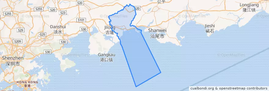 Mapa de ubicacion de 深汕特别合作区.