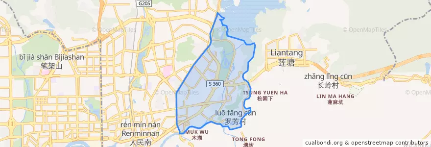 Mapa de ubicacion de Huangbei Sub-district.