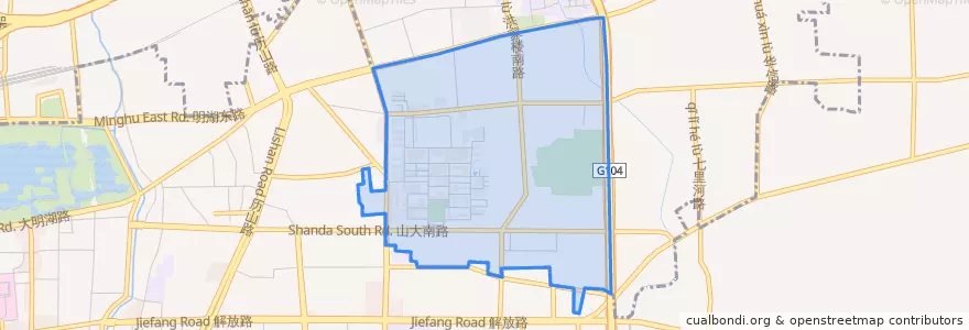 Mapa de ubicacion de 山大路街道.