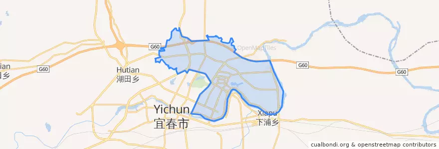 Mapa de ubicacion de 官园街道.