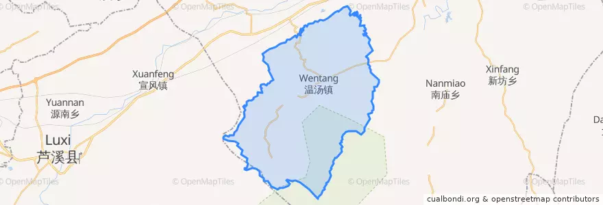 Mapa de ubicacion de 温汤镇.