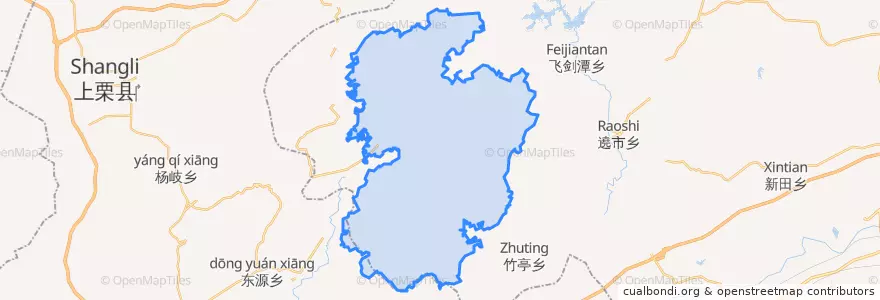 Mapa de ubicacion de 天台镇.
