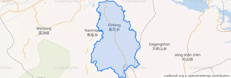Mapa de ubicacion de 新坊镇.