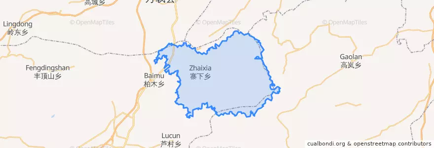 Mapa de ubicacion de 寨下镇.