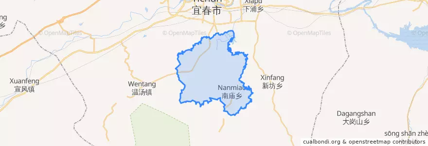 Mapa de ubicacion de 南庙镇.