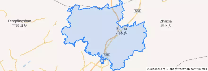 Mapa de ubicacion de 柏木乡.