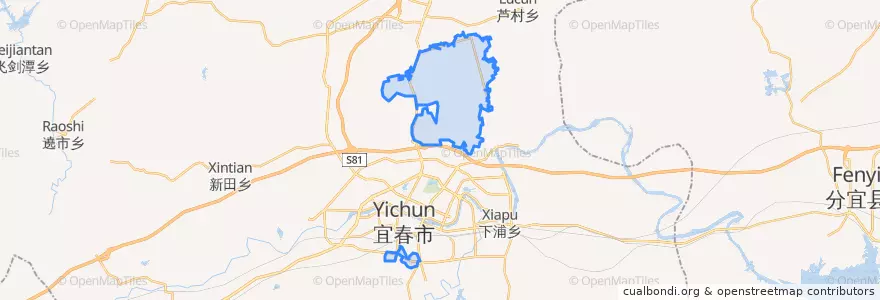 Mapa de ubicacion de 宜春经济开发区管理委员会.