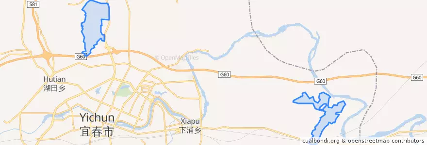 Mapa de ubicacion de 袁州区工业园区.