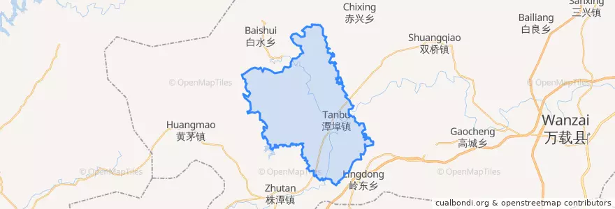 Mapa de ubicacion de 潭埠镇.