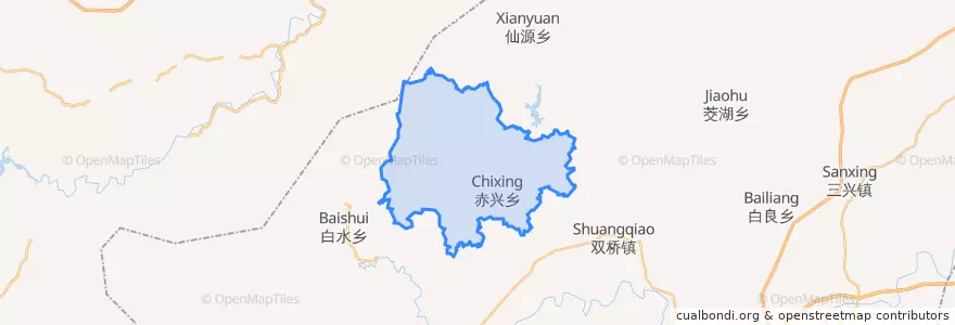 Mapa de ubicacion de 赤兴乡.
