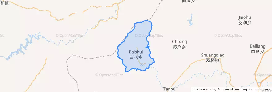 Mapa de ubicacion de 白水乡.