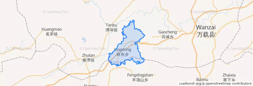 Mapa de ubicacion de 岭东乡.