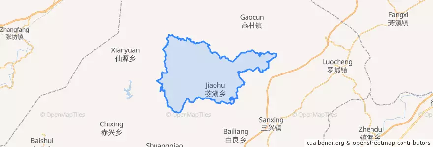 Mapa de ubicacion de 茭湖乡.