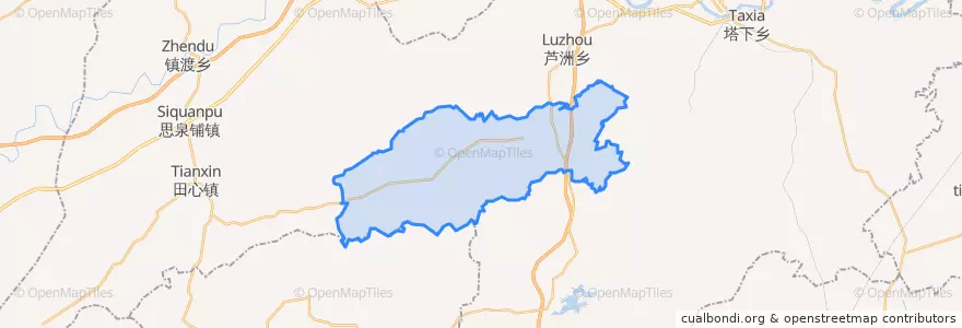 Mapa de ubicacion de 翰堂镇.