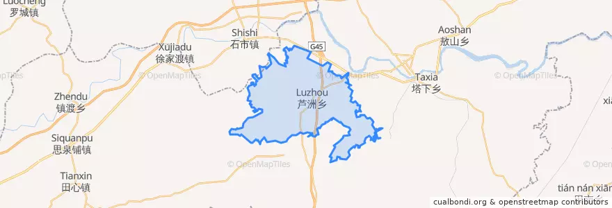 Mapa de ubicacion de 芦洲乡.