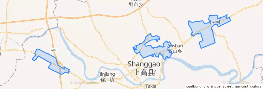 Mapa de ubicacion de 上高县工业园区.