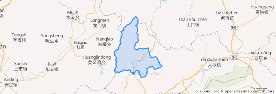 Mapa de ubicacion de 棋坪镇.