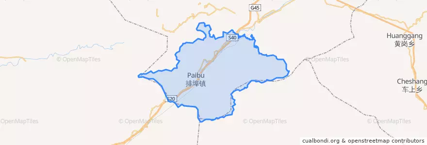Mapa de ubicacion de 排埠镇.
