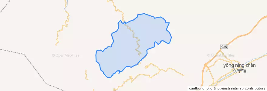 Mapa de ubicacion de 花山林场.
