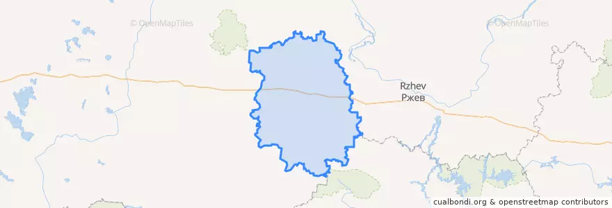 Mapa de ubicacion de Оленинский муниципальный округ.