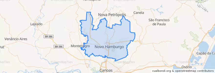 Mapa de ubicacion de Região Geográfica Imediata de Novo Hamburgo - São Leopoldo.