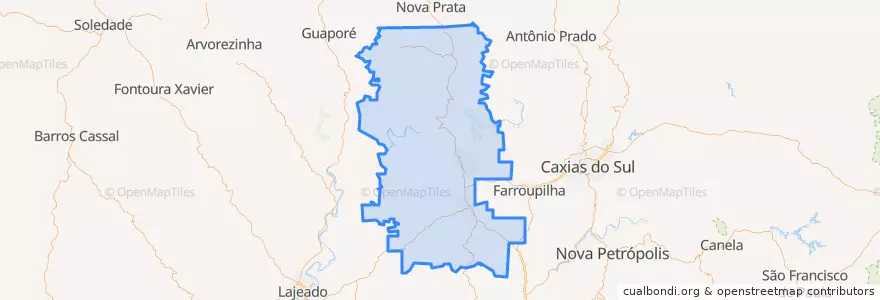 Mapa de ubicacion de Região Geográfica Imediata de Bento Gonçalves.