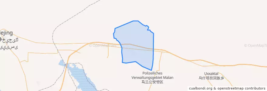 Mapa de ubicacion de 塔哈其镇.