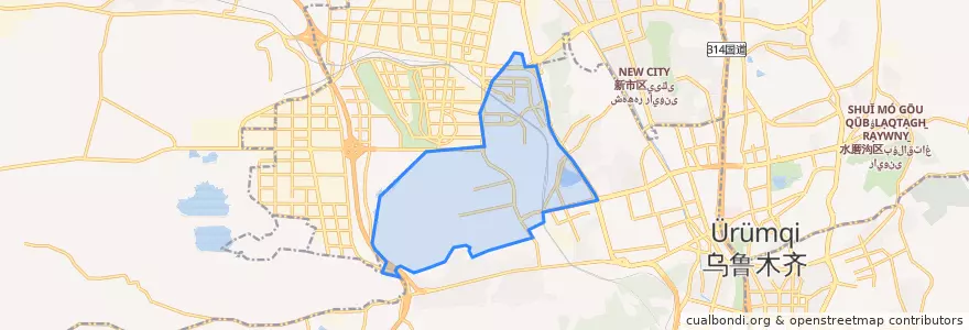 Mapa de ubicacion de 骑马山街道.