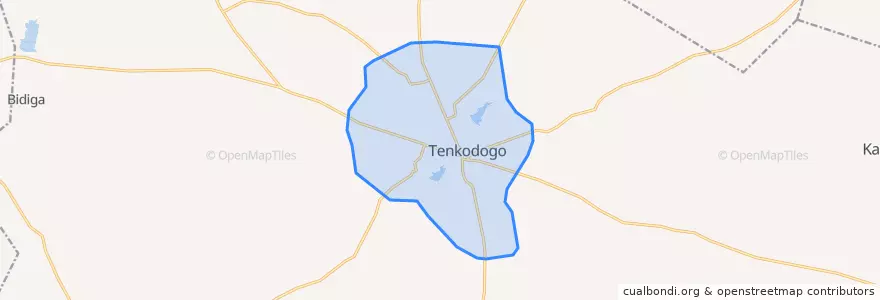 Mapa de ubicacion de Tenkodogo.