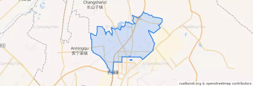 Mapa de ubicacion de 古牧地镇.