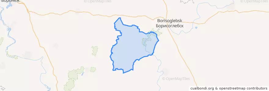 Mapa de ubicacion de Новохопёрский район.